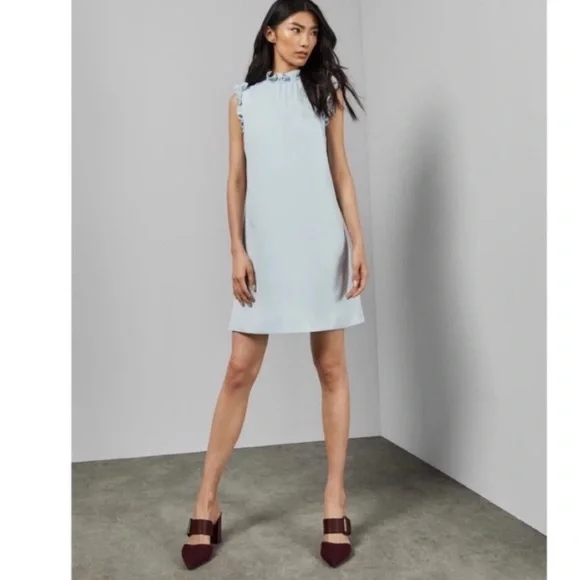 Ted Baker Leyland Powder Blue ruffle dress Ted Baker London | Dresses | Ted Baker Leyland Powder Blue Ruffle Dress |  Poshmark